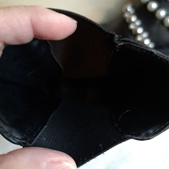 Zara Savida Ankle Boots with Pearl Straps Black Size 6 (36UK) w/1 flaw - Picture 9 of 13